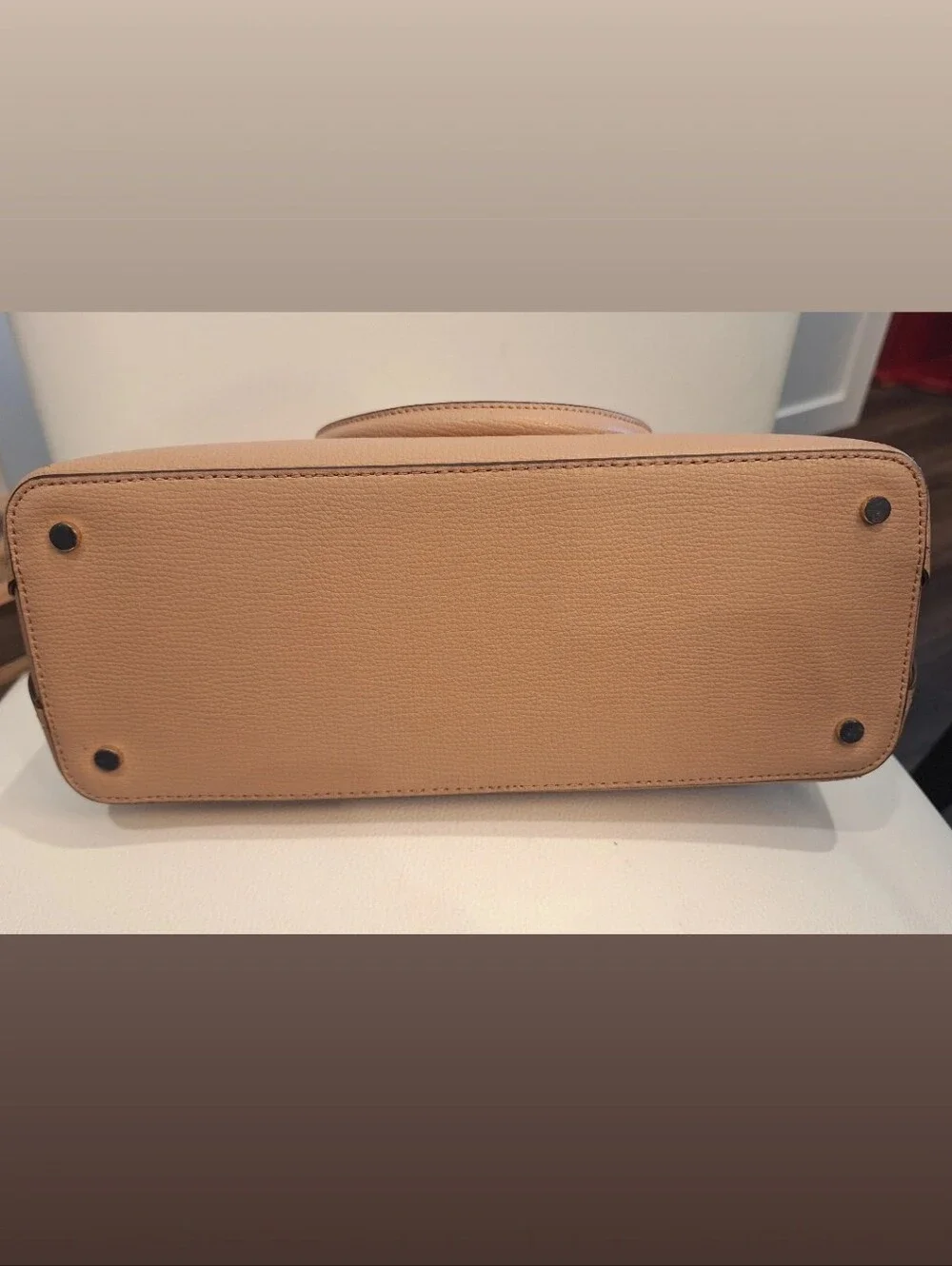Kate Spade Beige Leather Satchel EUC